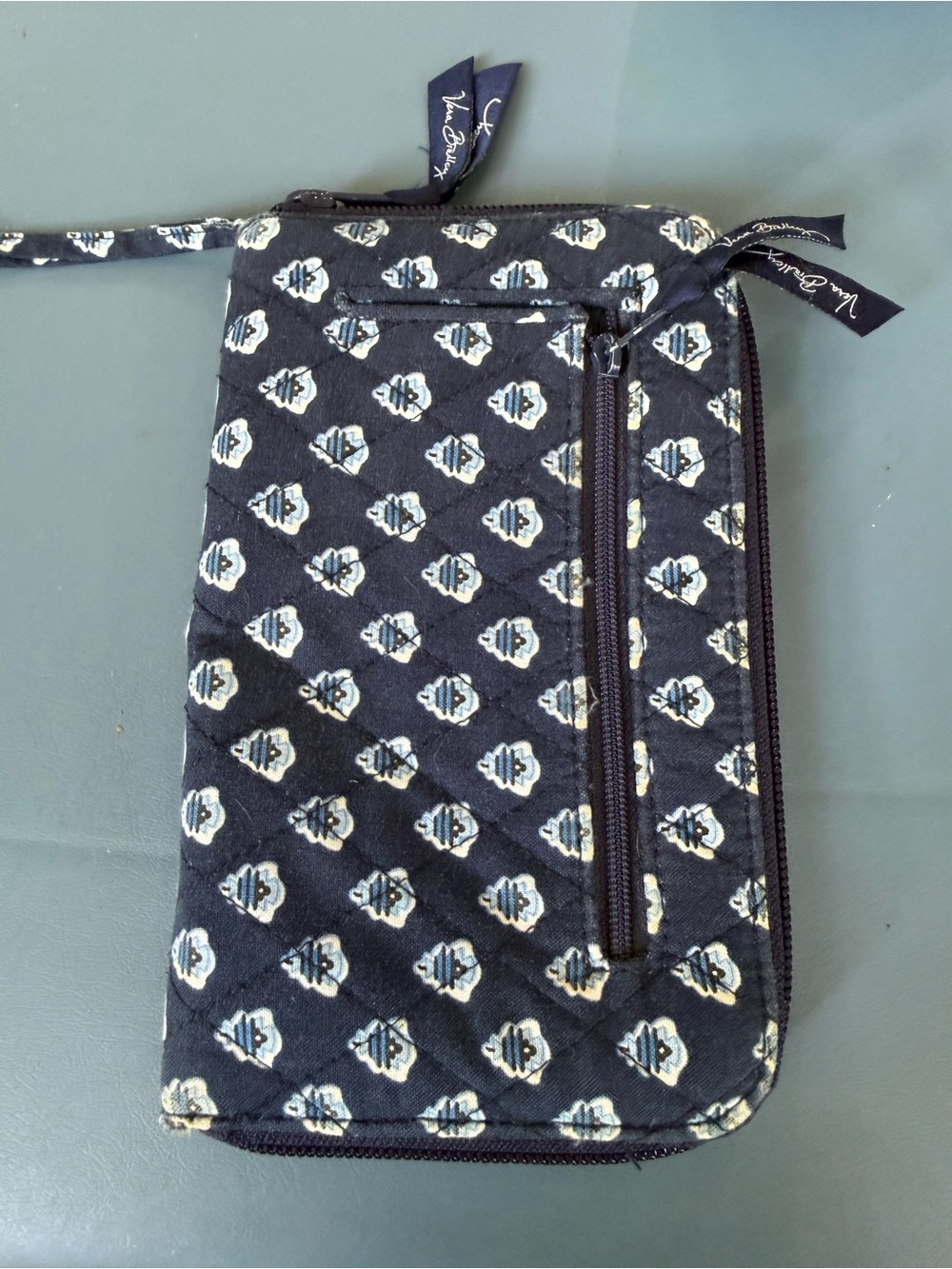 Vera Bradley Quilted Wristlet Wallet in Nantucket Navy.
